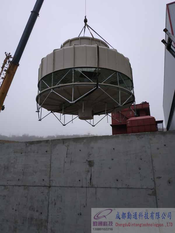 貴州六盤水500T冷卻塔安裝現場使用單位：貴州十九度鋁業科技有限公司