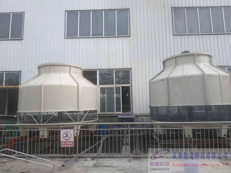 綿陽鹽亭GL-200T冷卻塔安裝現場，使用單位四川中宇新材料科技有限公司